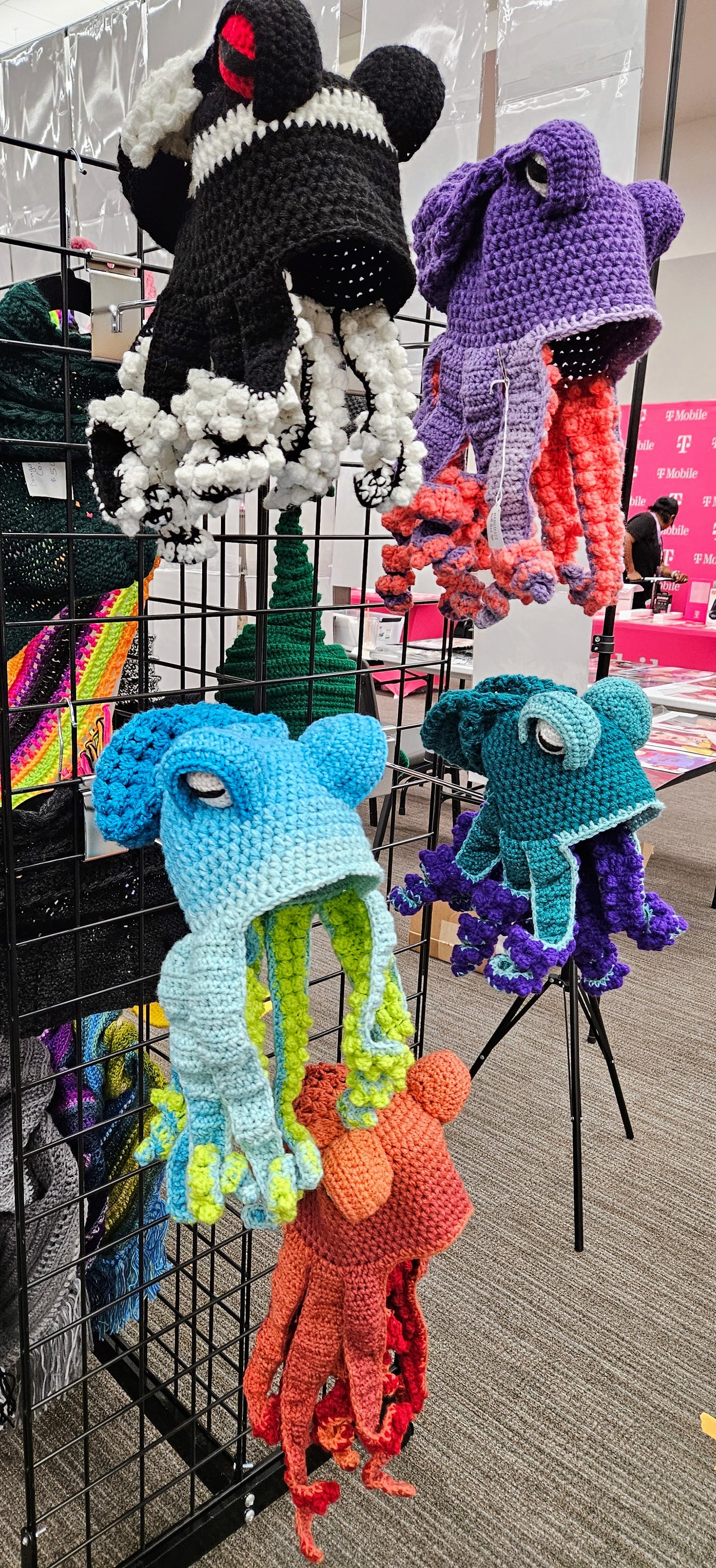 Octopus Hat - Black Multicolored
