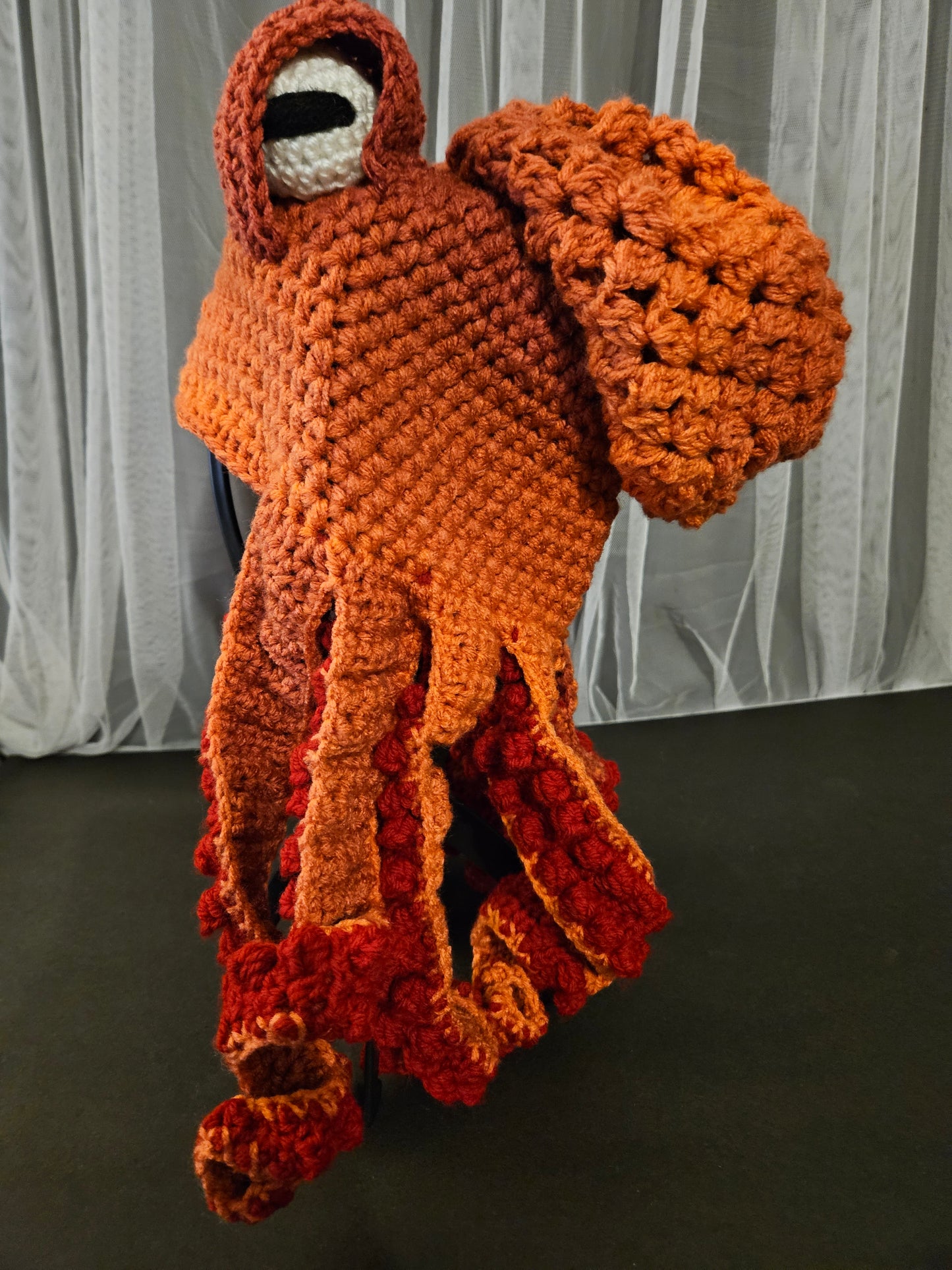 Octopus Hat - Orange and Red