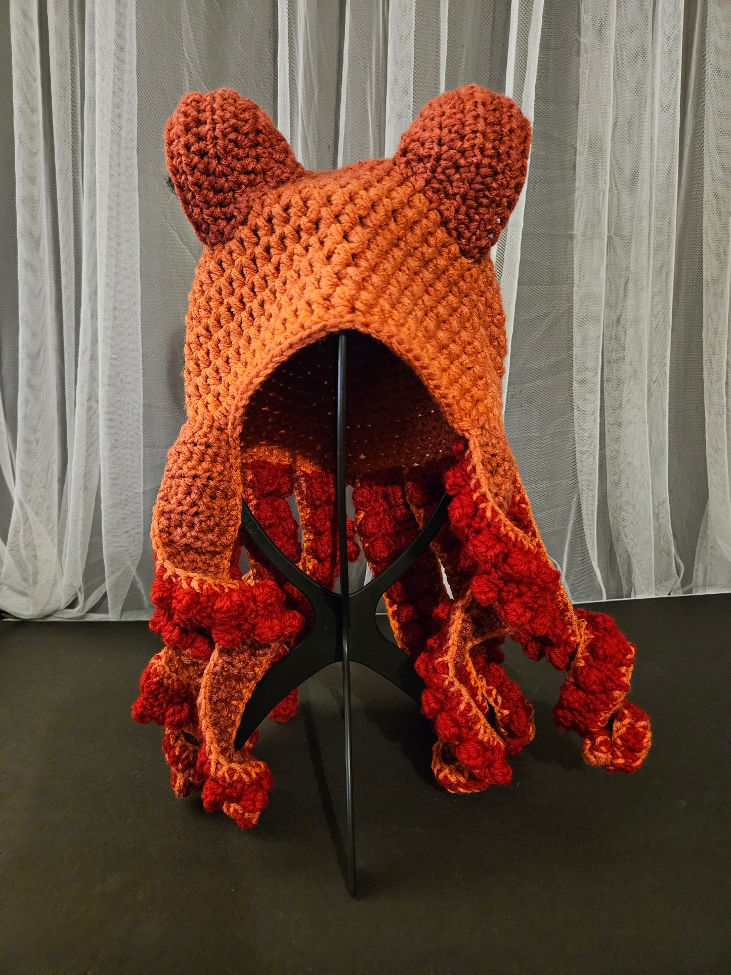 Octopus Hat - Orange and Red