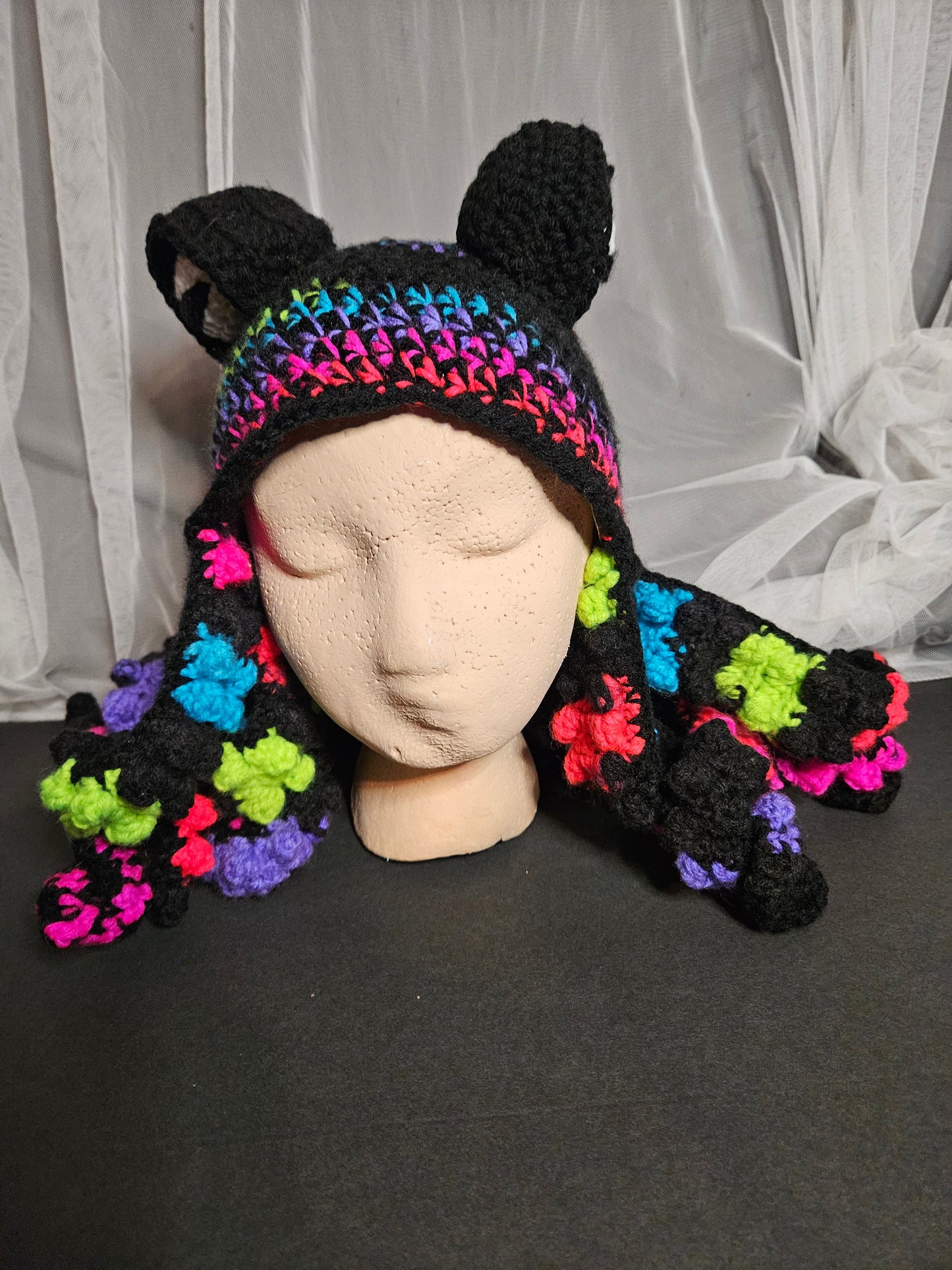 Octopus Hat - Black Multicolored